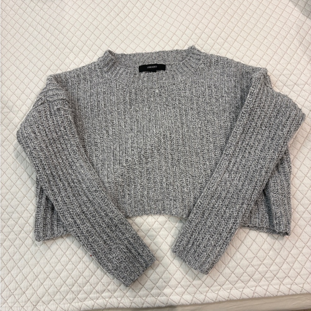 Cropped Knit Women's Sweater